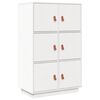 vidaXL Vitrinsk&aring;p vit 34x40x108,5 cm massiv furu