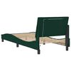 vidaXL Bed Frame with LED without Mattress "Hanko" Dark Green 90x200 cm Velvet