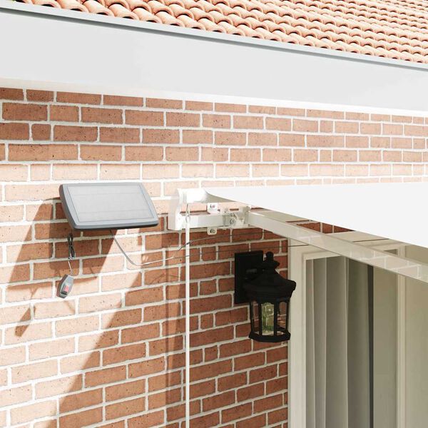 vidaXL Utfällbar markis Vit 400 × 300 cm Tyger och Stål