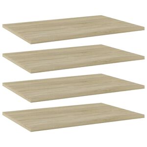 vidaXL Hyllplan 4 st sonoma-ek 60x40x1,5 cm konstruerat tr&auml;