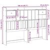 vidaXL Huvudgavel med f&ouml;rvaring vit 160 cm massiv furu