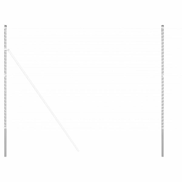 vidaXL St&auml;ngselstolpe 12 pcs Silver Pulverlackerad st&aring;l