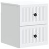 vidaXL V&auml;ggmonterat S&auml;ngbord Vit 33 x 34,5 x 40 cm Konstruerat tr&auml;