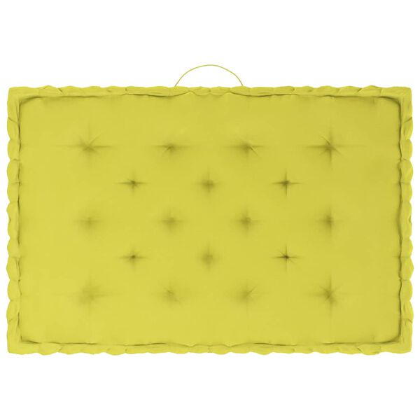 vidaXL Dynor till pallsoffa 7 st &auml;ppelgr&ouml;n bomull