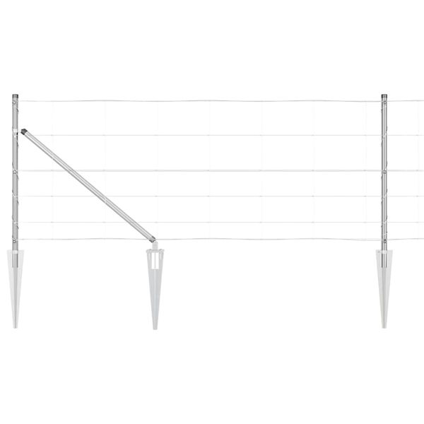 vidaXL St&auml;ngselstolpe Galvaniserad 50 x 0,8 m St&aring;l