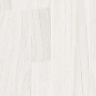 vidaXL Sängram vit massivt trä 75x190 cm liten enkelsäng