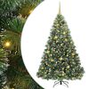 vidaXL Konstgjord julgran med 300 LED-lampor Gr&ouml;n 180 cm PE och PVC