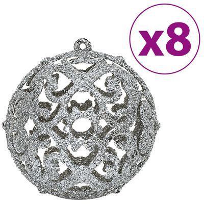 vidaXL Julgranskulor 100 st grå 3/4/6 cm