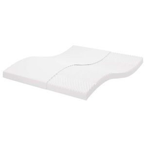 vidaXL Skummadrass vit 160x210 cm 7-zoner h&aring;rdhet 20 ILD