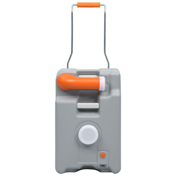 vidaXL Vattentank med hjul f&ouml;r camping 25 L gr&aring;