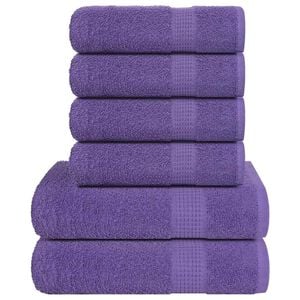vidaXL 6-delat handduksset FROGN lila 360 gsm