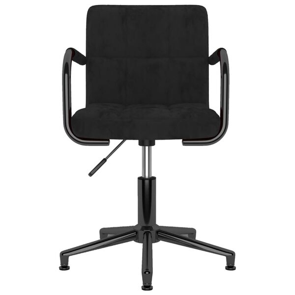 vidaXL Snurrbara matstolar 2 st svart sammet