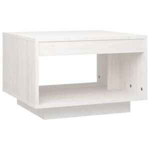 vidaXL Soffbord vit 50x50x33,5 cm massiv furu