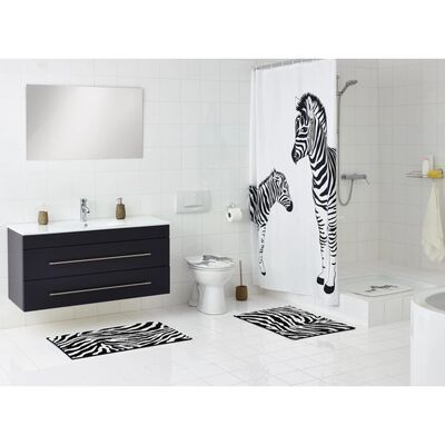 RIDDER Badmatta Zebra 54x54 cm vit och svart