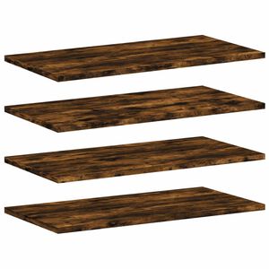 vidaXL V&auml;gghyllor 4 st r&ouml;kf&auml;rgad ek 60x30x1,5 cm konstruerat tr&auml;