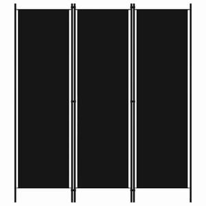 vidaXL Rumsavdelare 3 paneler svart 150x180 cm