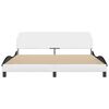 vidaXL Bed Frame "Dover" White&Black 180x200 cm Faux Leather
