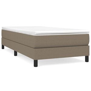 vidaXL Boxspring-s&auml;ngram Taupe 90x200 cm tyg