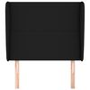 vidaXL Sänggavel med kanter svart 83x23x118/128 cm tyg