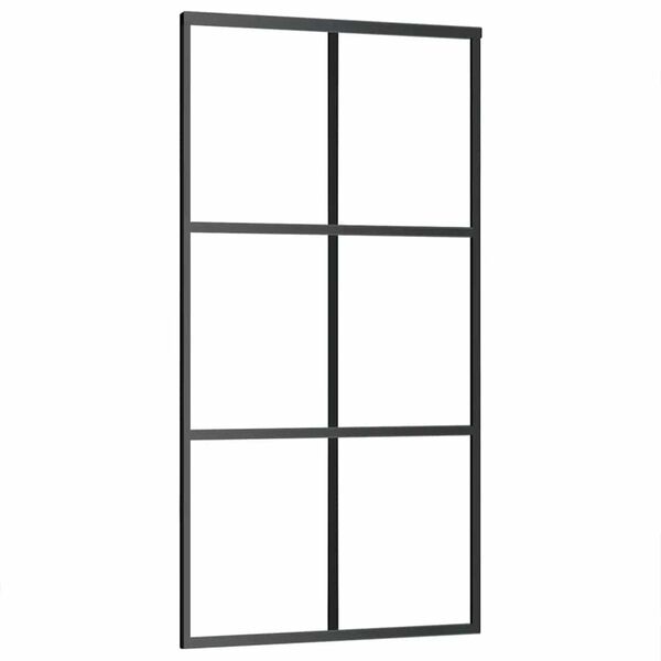 vidaXL Skjutd&ouml;rr med beslagset 102x205 cm ESG glas och aluminium