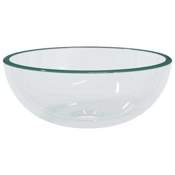 vidaXL Handfat härdat glas 30x12 cm transparent