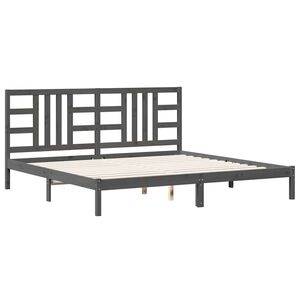 vidaXL S&auml;ngram gr&aring; massivt tr&auml; 200x200 cm