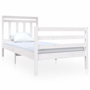 vidaXL S&auml;ngram massiv furu 90x190 cm vit