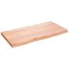 vidaXL Bordsskiva ljusbrun 80x40x(2-4) cm behandlad massiv ek