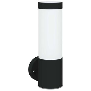 vidaXL Utomhus v&auml;gglampa Svart 12 x 8,5 x 27 cm.