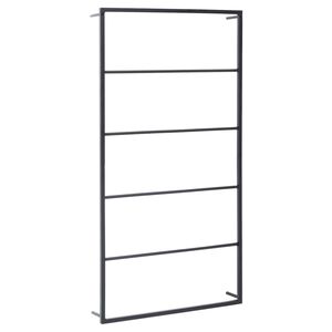 vidaXL Handduksh&auml;ngare svart 60x10x116 cm st&aring;l