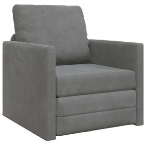 vidaXL Soffs&auml;ng M&ouml;rkgr&aring; 74 x 77 x 81 cm Sammet