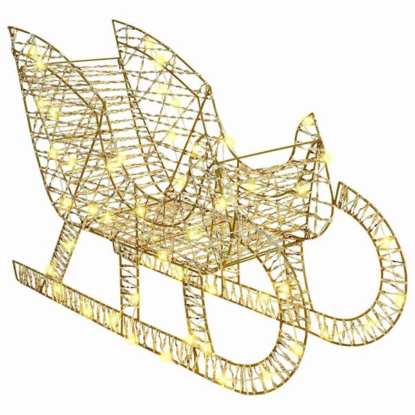 vidaXL Ren Pull Släde Varmvit 70 x 26 x 128,5 cm PET