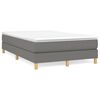 vidaXL Boxspring-s&auml;ngram m&ouml;rkgr&aring; 120x200 cm tyg