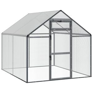 vidaXL F&aring;gelbur Antracit 181,5 x 221 x 173,5 cm Svetsat tr&aring;dmask