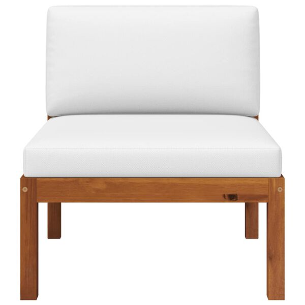 vidaXL Tr&auml;dg&aring;rdssoffa med kuddar tr&auml; akacia och rep