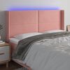 vidaXL S&auml;nggavel LED rosa 163x16x118/128 cm sammet