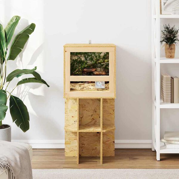 vidaXL Terrariebas med hylla Brun 40 x 40 x 50 cm OSB
