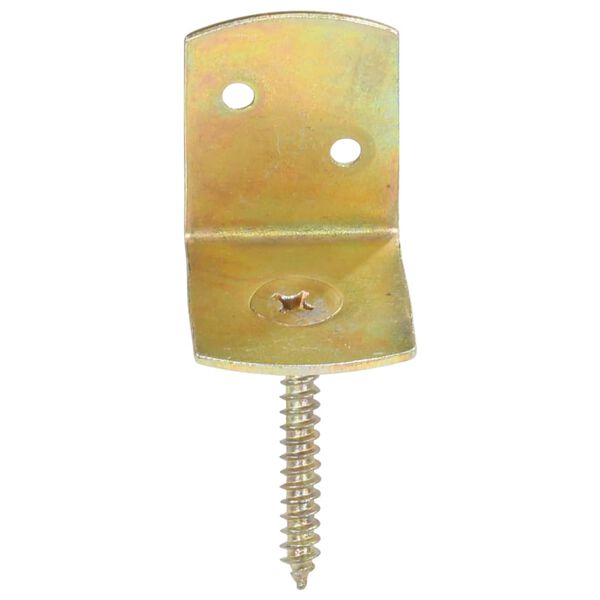 vidaXL L-beslag till staketpanel 24 st galvaniserad metall