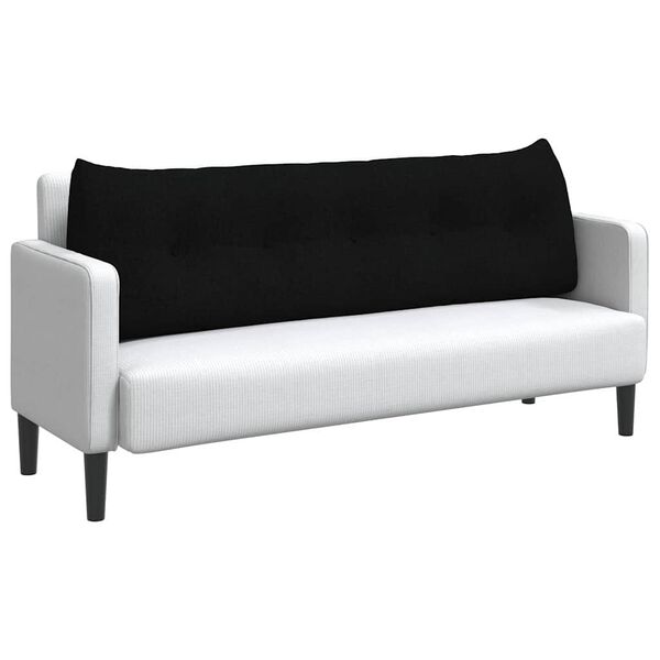 vidaXL Ryggkudde Svart 160 x 24 x 50 cm tyg
