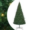 vidaXL Julgran med dekorativa str&auml;ngljus Gr&ouml;n 400 cm PVC