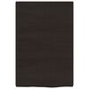 vidaXL Vägghylla mörkbrun 40x60x(2-4) cm behandlad massiv ek
