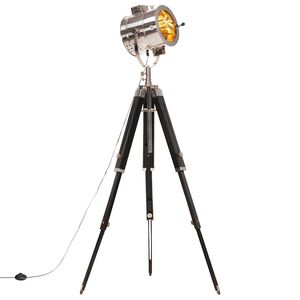 vidaXL Golvlampa massivt mangotr&auml; 165 cm