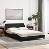 vidaXL Bed with Mattress "Dover" Black 120x200 cm Fabric