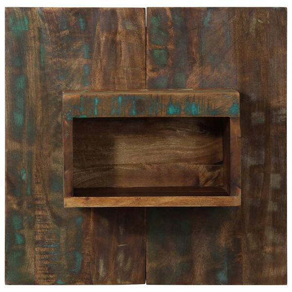 vidaXL S&auml;ngbord flerf&auml;rgad 50x27x50 cm massivt &aring;tervunnet tr&auml;