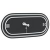 vidaXL Badrumsspegel LED 100x45 cm oval