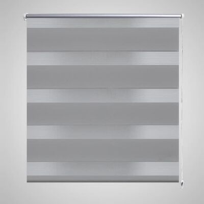 Rullgardin randig grå 120 x 230 cm transparent