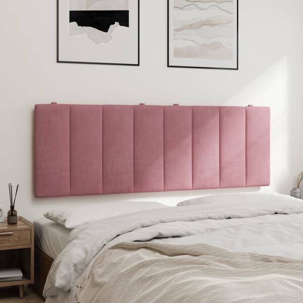 vidaXL Headboard Cushion "Hanko" Pink 120 cm Velvet