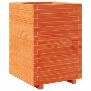 vidaXL Odlingsl&aring;da vaxbrun 50x50x72,5 cm massiv furu
