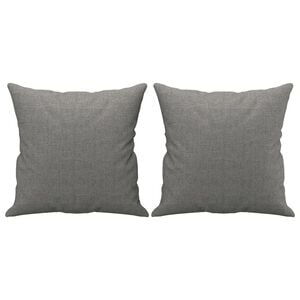 vidaXL Prydnadskuddar 2 st m&ouml;rkgr&aring; 40x40 cm tyg