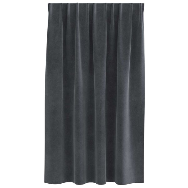 vidaXL M&ouml;rkl&auml;ggningsgardiner 2 pcs Ljusgr&aring; 140 x 140 cm Sammet